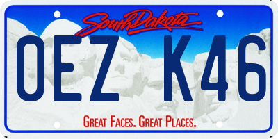 SD license plate 0EZK46