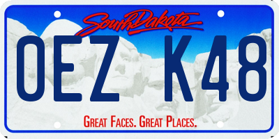SD license plate 0EZK48