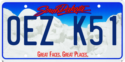SD license plate 0EZK51