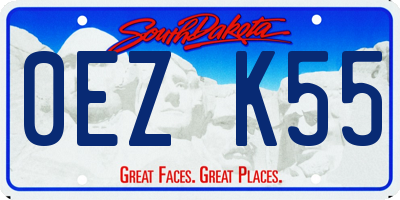 SD license plate 0EZK55
