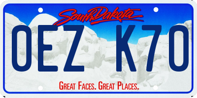 SD license plate 0EZK70