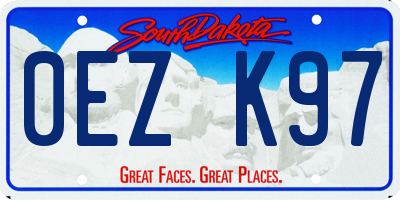 SD license plate 0EZK97