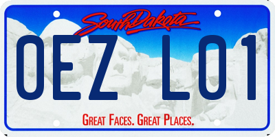 SD license plate 0EZL01