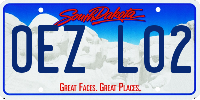 SD license plate 0EZL02
