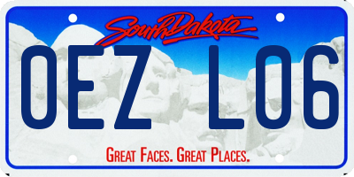 SD license plate 0EZL06