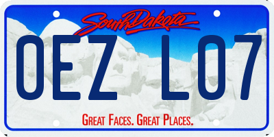 SD license plate 0EZL07