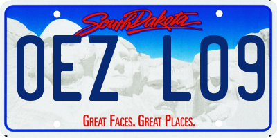 SD license plate 0EZL09