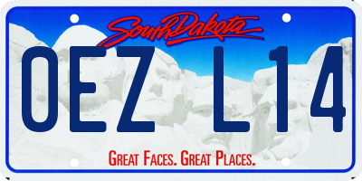 SD license plate 0EZL14