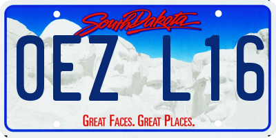 SD license plate 0EZL16