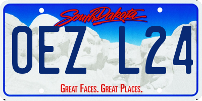 SD license plate 0EZL24