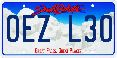 SD license plate 0EZL30