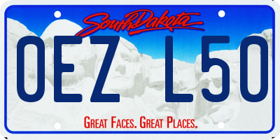 SD license plate 0EZL50