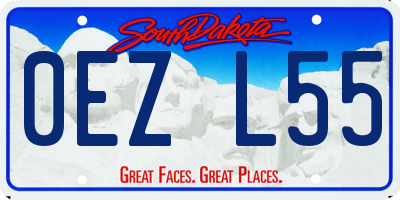 SD license plate 0EZL55