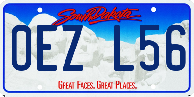 SD license plate 0EZL56
