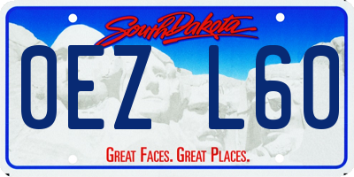 SD license plate 0EZL60