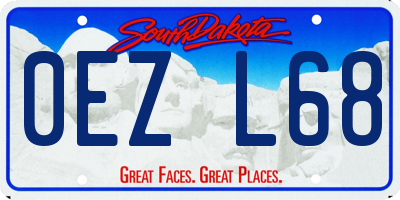 SD license plate 0EZL68