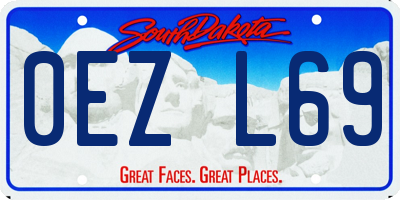 SD license plate 0EZL69