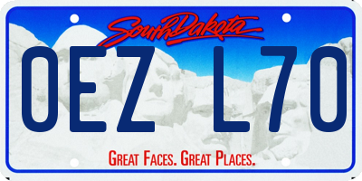 SD license plate 0EZL70