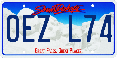 SD license plate 0EZL74