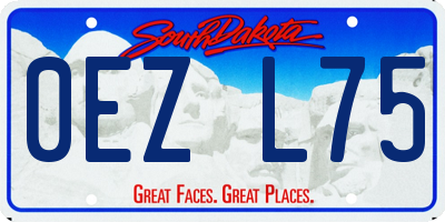 SD license plate 0EZL75