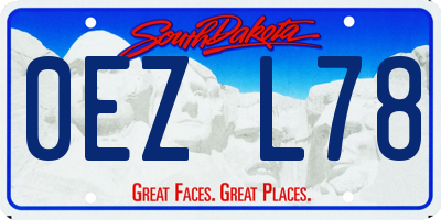 SD license plate 0EZL78