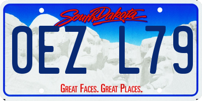 SD license plate 0EZL79