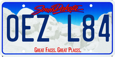SD license plate 0EZL84