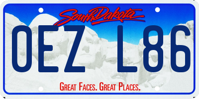 SD license plate 0EZL86