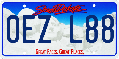 SD license plate 0EZL88