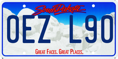 SD license plate 0EZL90