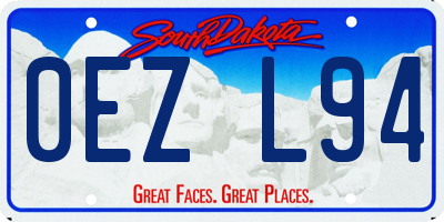 SD license plate 0EZL94