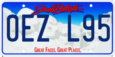 SD license plate 0EZL95