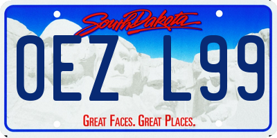 SD license plate 0EZL99