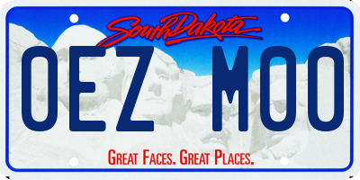 SD license plate 0EZM00