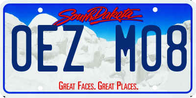 SD license plate 0EZM08