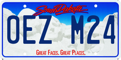 SD license plate 0EZM24
