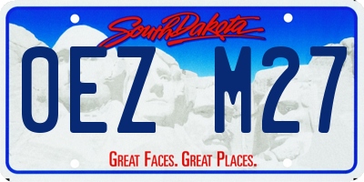SD license plate 0EZM27