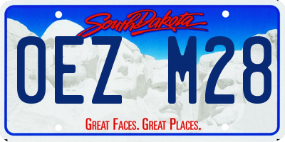 SD license plate 0EZM28