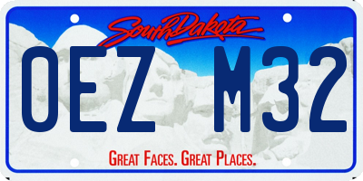SD license plate 0EZM32