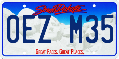 SD license plate 0EZM35