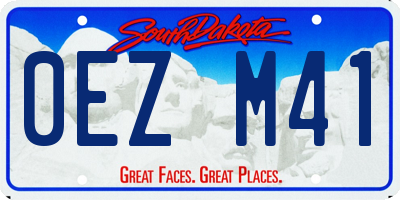 SD license plate 0EZM41