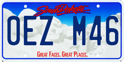 SD license plate 0EZM46
