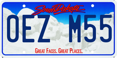 SD license plate 0EZM55