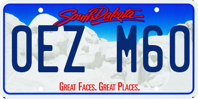 SD license plate 0EZM60
