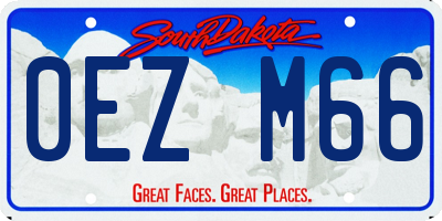 SD license plate 0EZM66