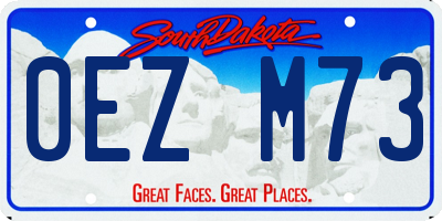 SD license plate 0EZM73