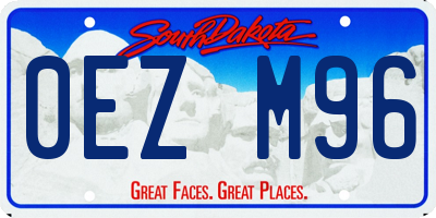 SD license plate 0EZM96