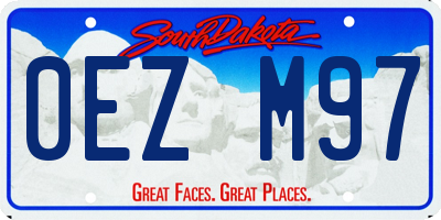 SD license plate 0EZM97