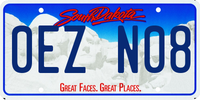 SD license plate 0EZN08