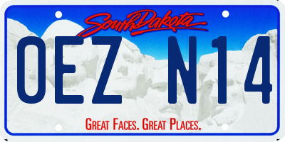 SD license plate 0EZN14